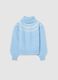 Girls' Light Blue Regular Fit Turtleneck Sweater with Jacquard Pattern_1