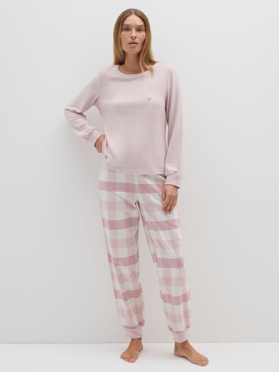 Multicolour Plaid Pyjama Regular Fit_0