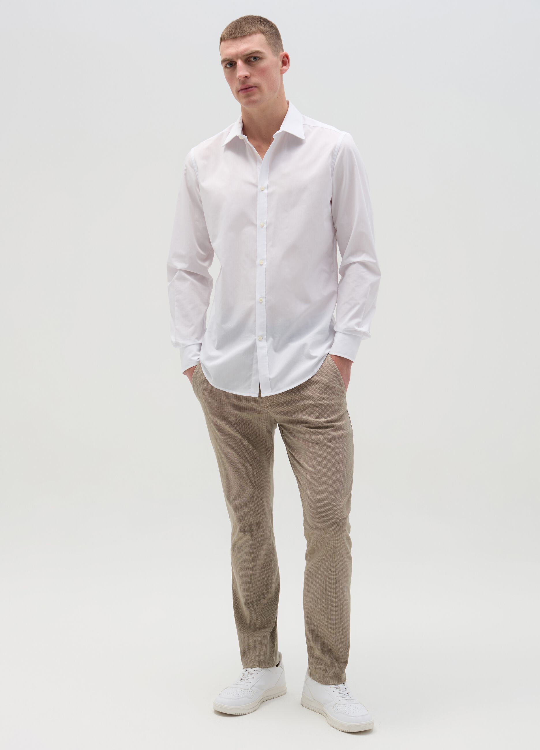 Ovs Pantalone chino con micro trama