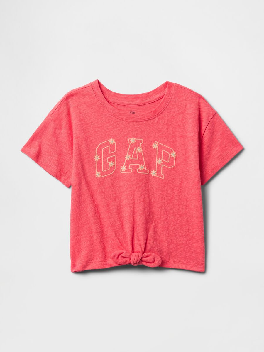 Pink short sleeve T-shirt with GAP logo_0