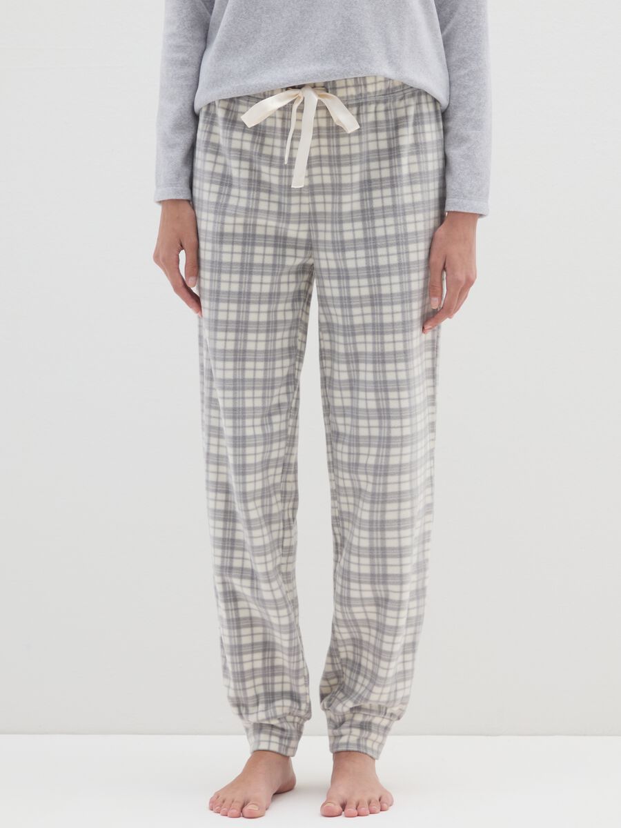 Grey Fleece Pyjama Trousers_1
