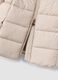 Taupe padded hooded jacket with contrast trim_3