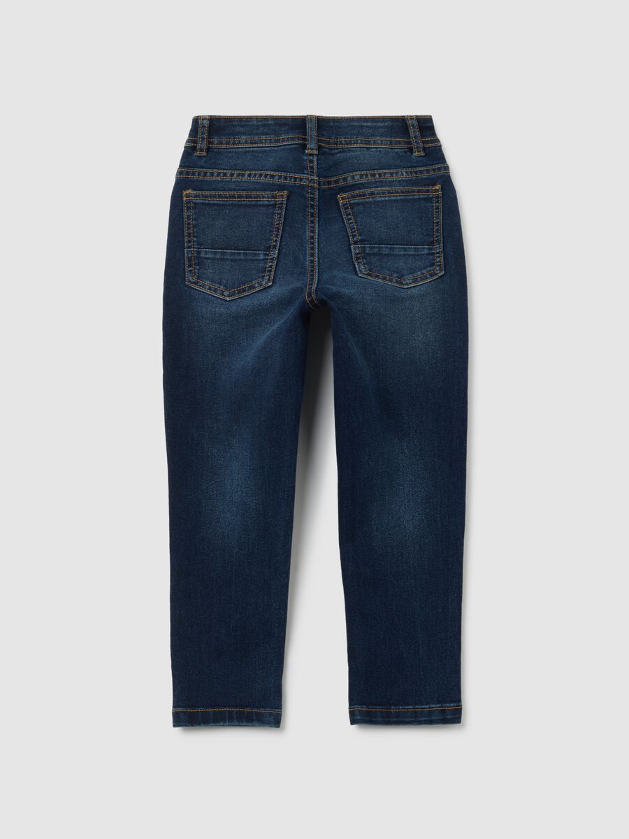 Children's regular fit blue denim jeans_1