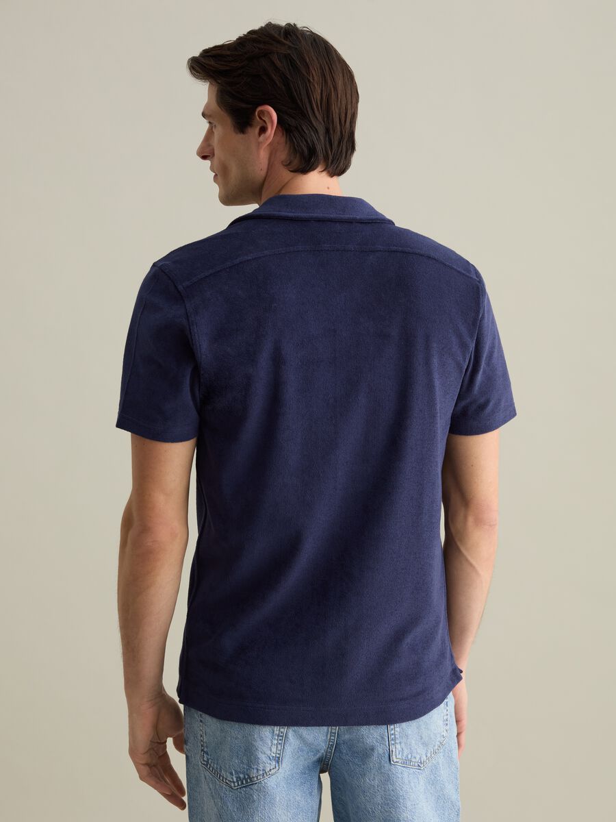 Polo shirt in chenille with pocket_2