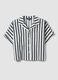 Multicolour striped regular-fit linen and viscose blend shirt_0
