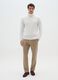 Pantaloni chino beige in velluto a coste regular fit_0