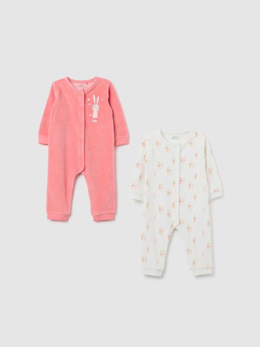 Bipack di tutine da neonata in misto cotone multicolor_0