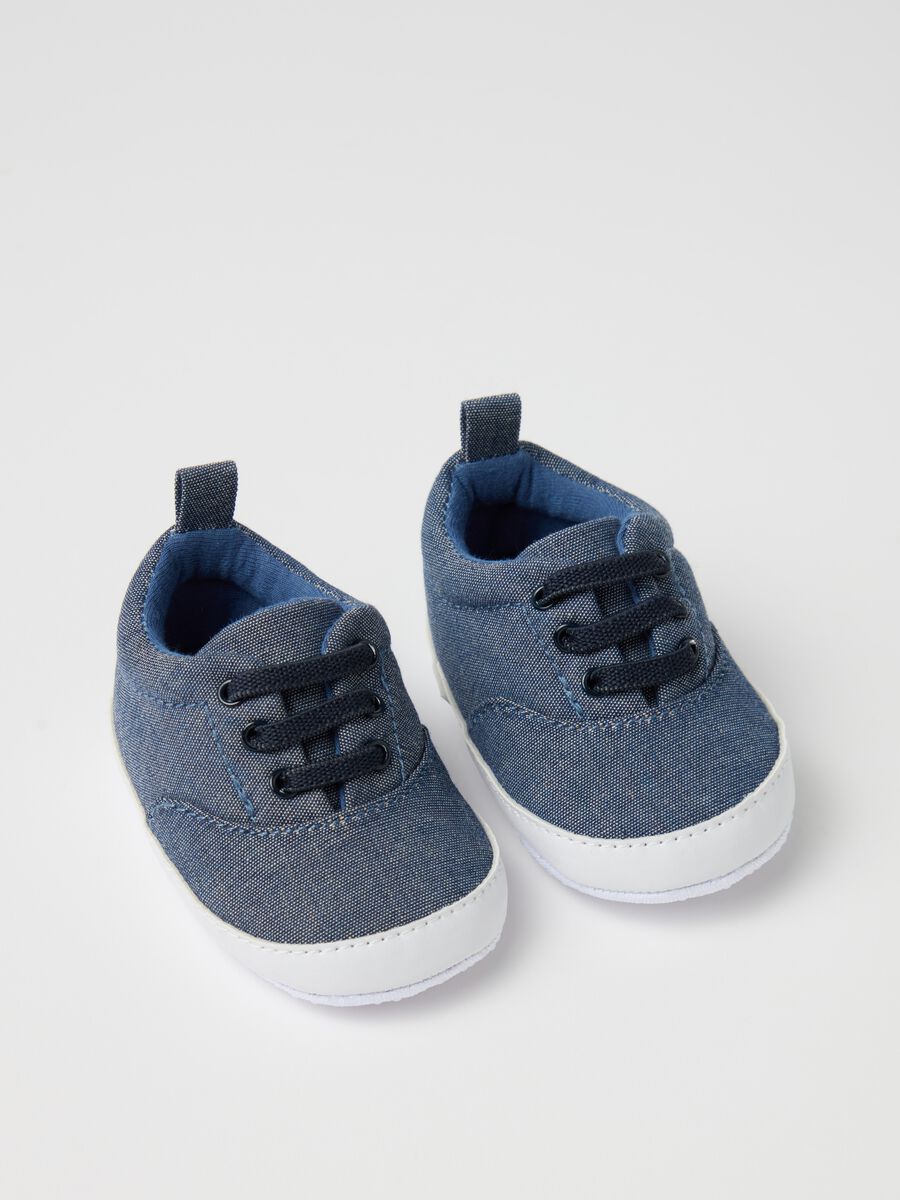 Denim shoes with laces_0