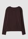 Brown ribbed stretch viscose pyjama top_2