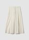 Pantaloni culotte bianchi in cotone elasticizzato_4