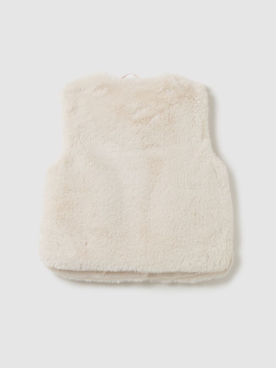 Baby Girl Beige Vest Regular Fit_1