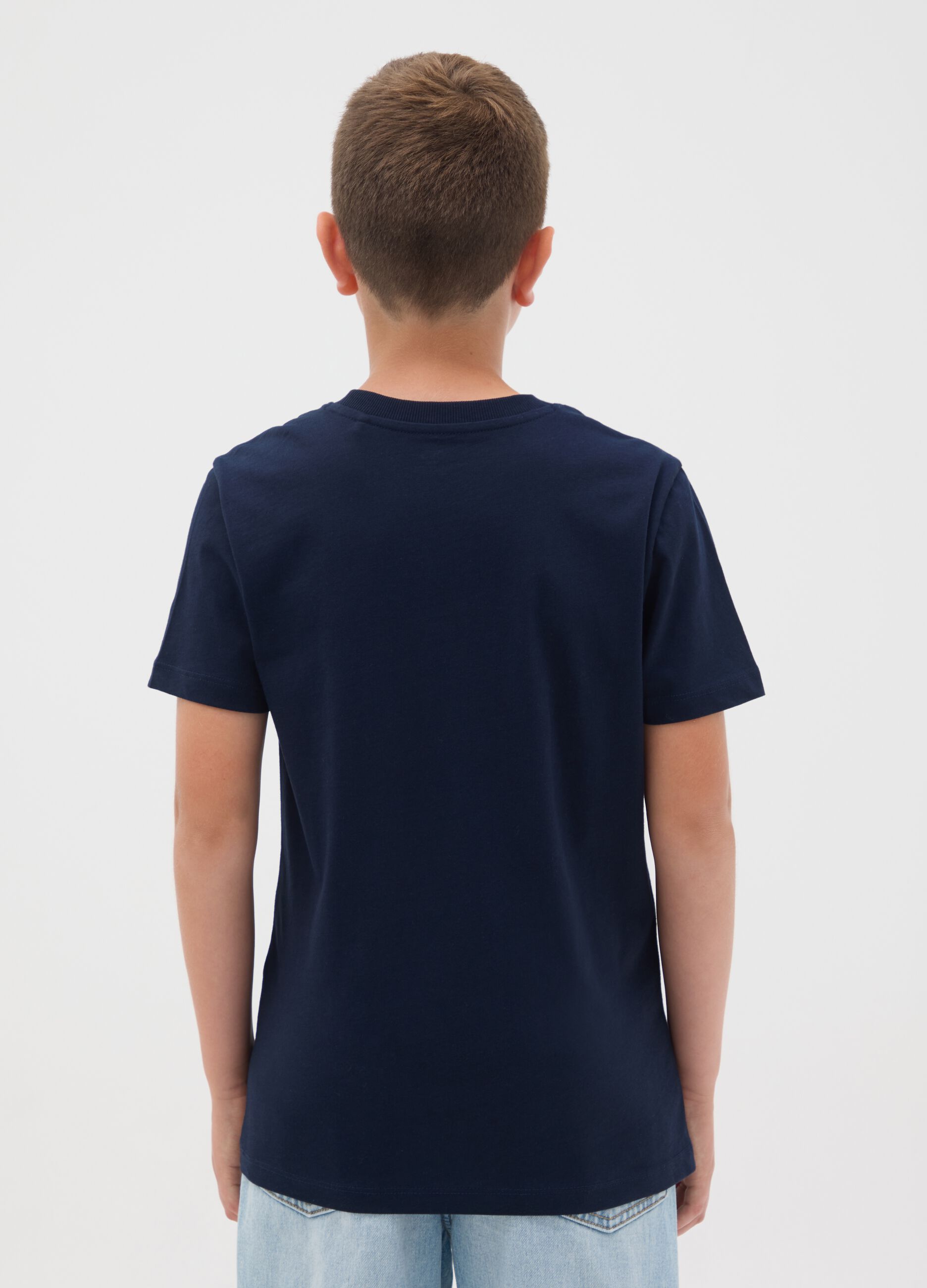 OVS Kids Blue Short Sleeve Cotton T-shirt