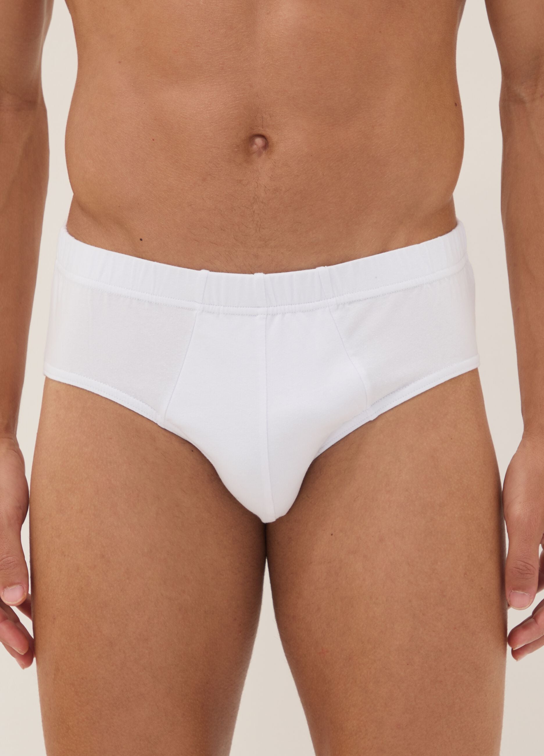 White organic cotton briefs
