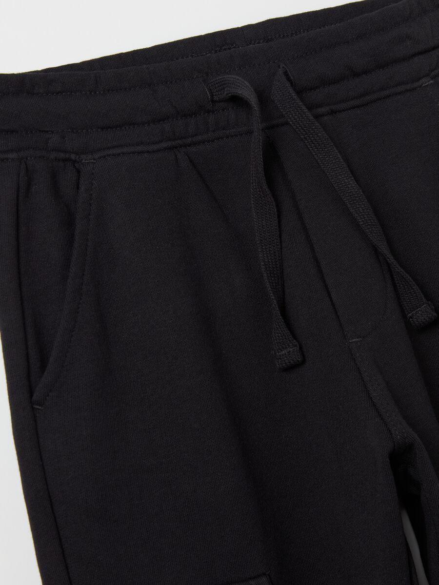 Cargo joggers with drawstring and monsters print_3