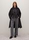 Black Long Cotton Blend Coat in Regular Fit_0