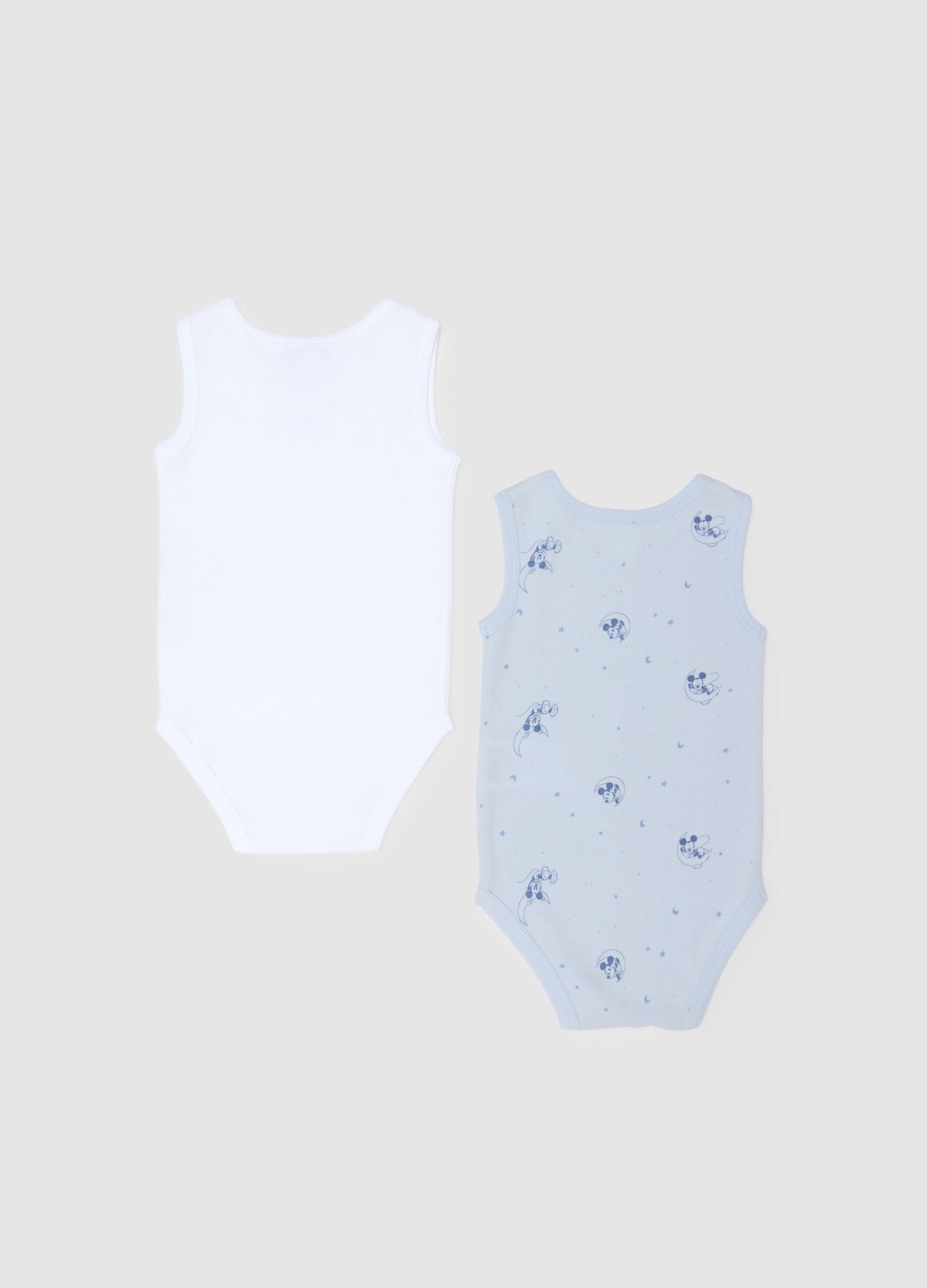 Bipack body in puro cotone multicolor da neonato con stampe Topolino
