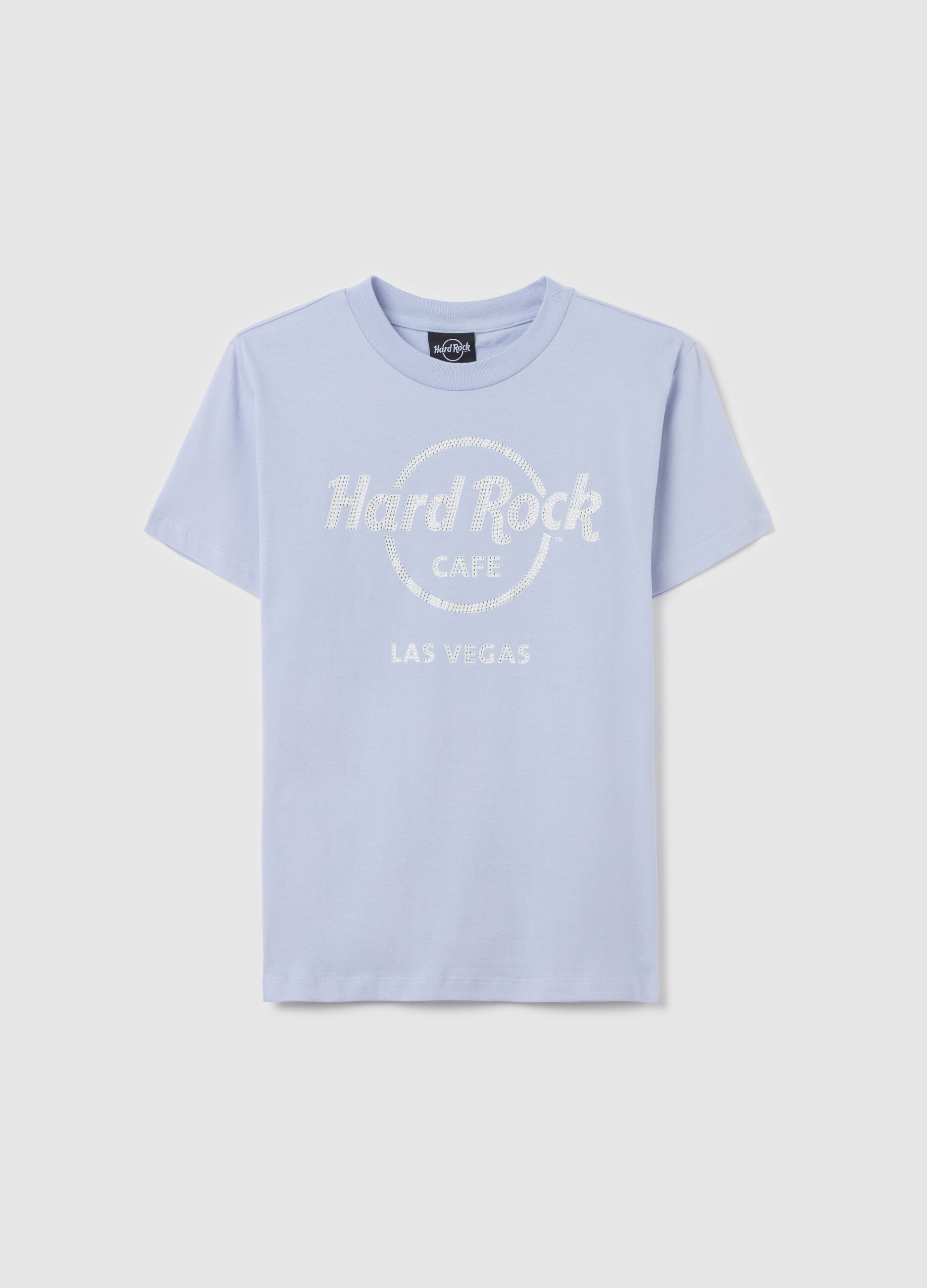 T-shirt with Hard Rock Cafè Las Vegas print with diamantés