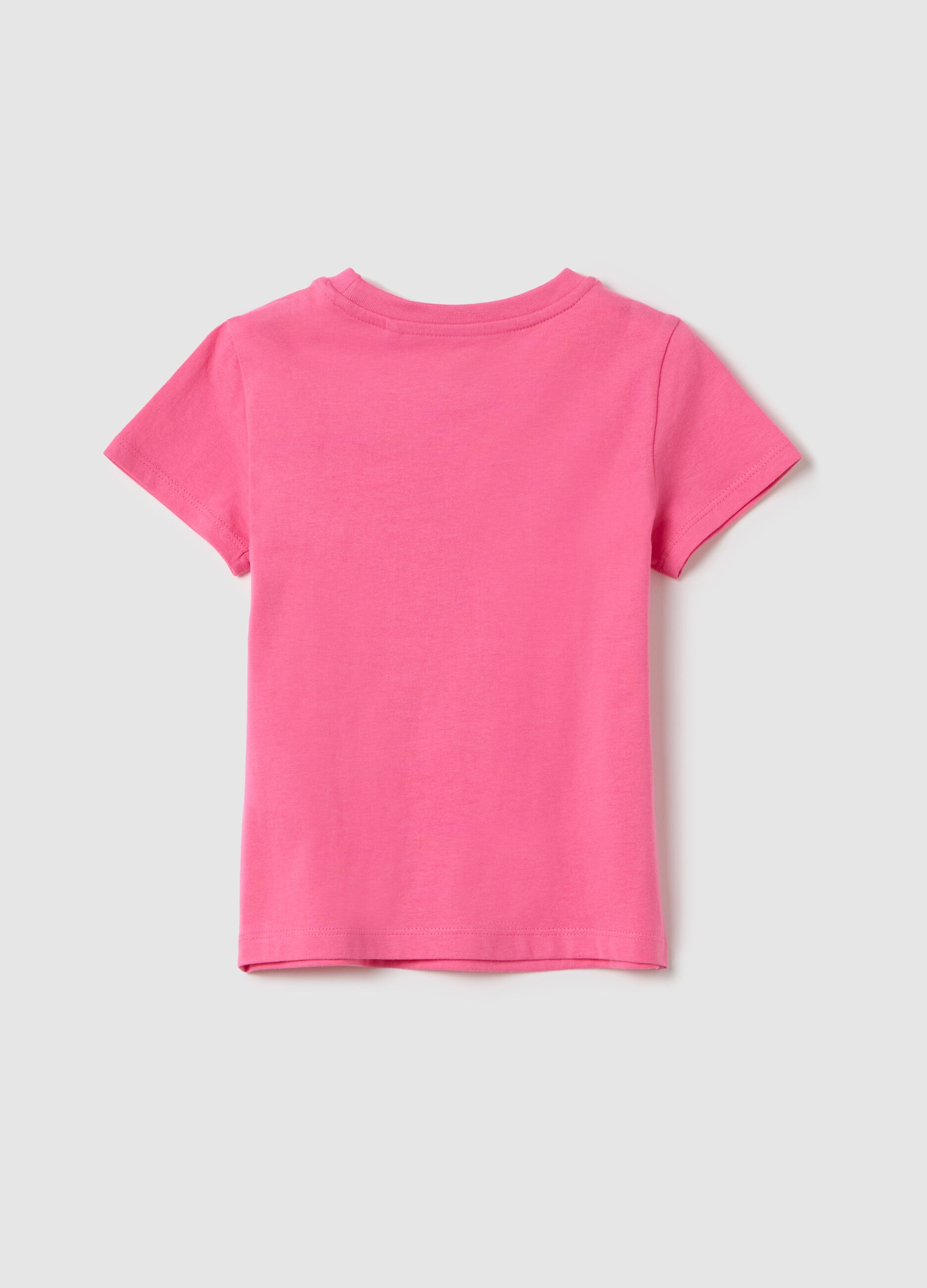 Pink T-shirt in cotton with print