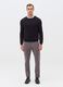 Solid colour stretch cotton chino trousers_0