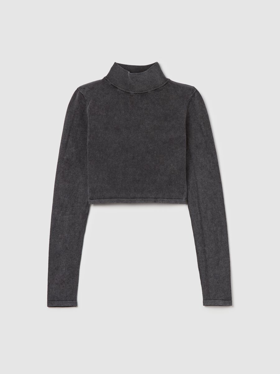 High Neck Knit Top Vintage Grey_6