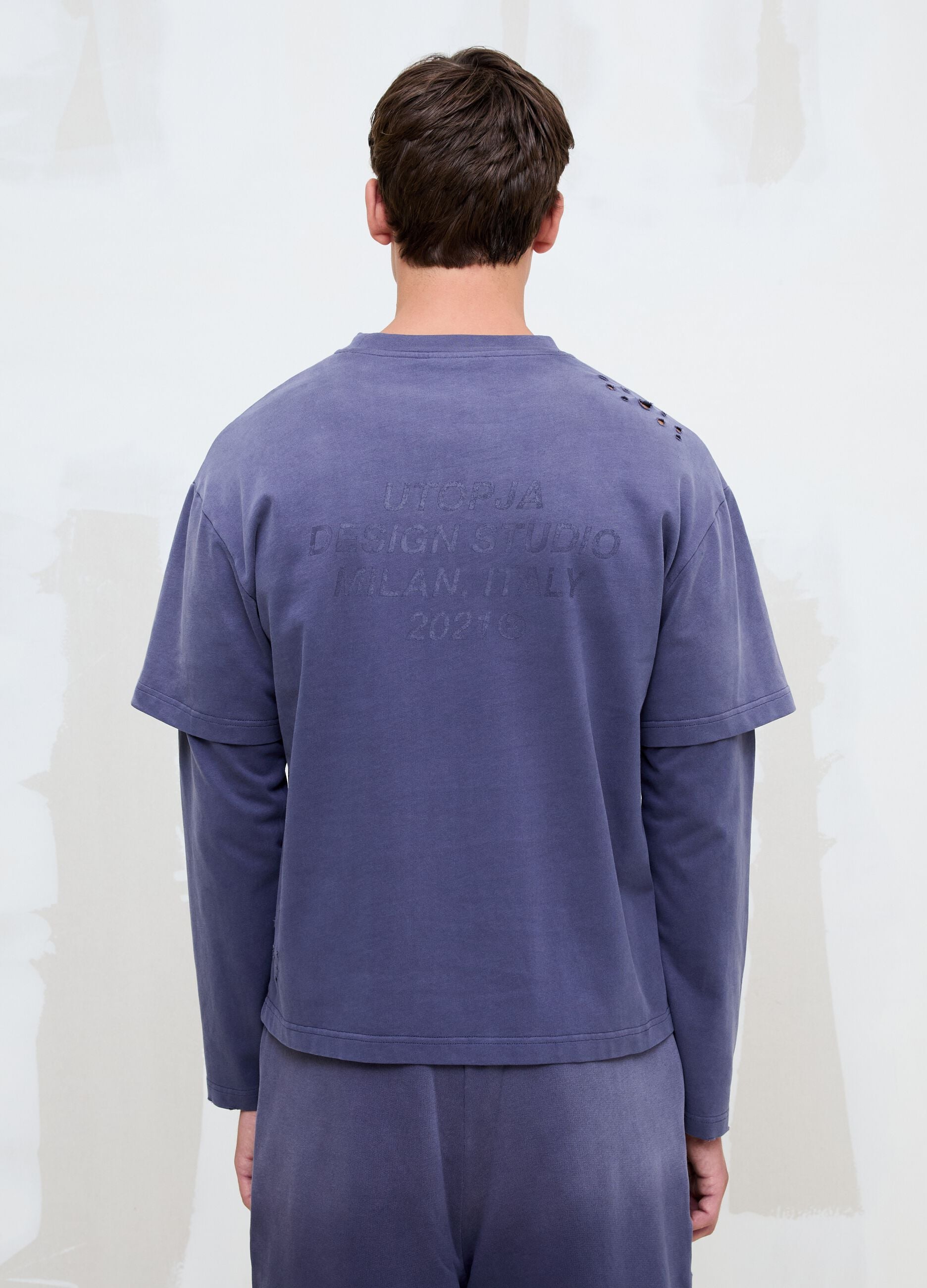 Double Long Sleeve Sunfaded Twilight