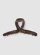 Brown tartan hair claw clip_0