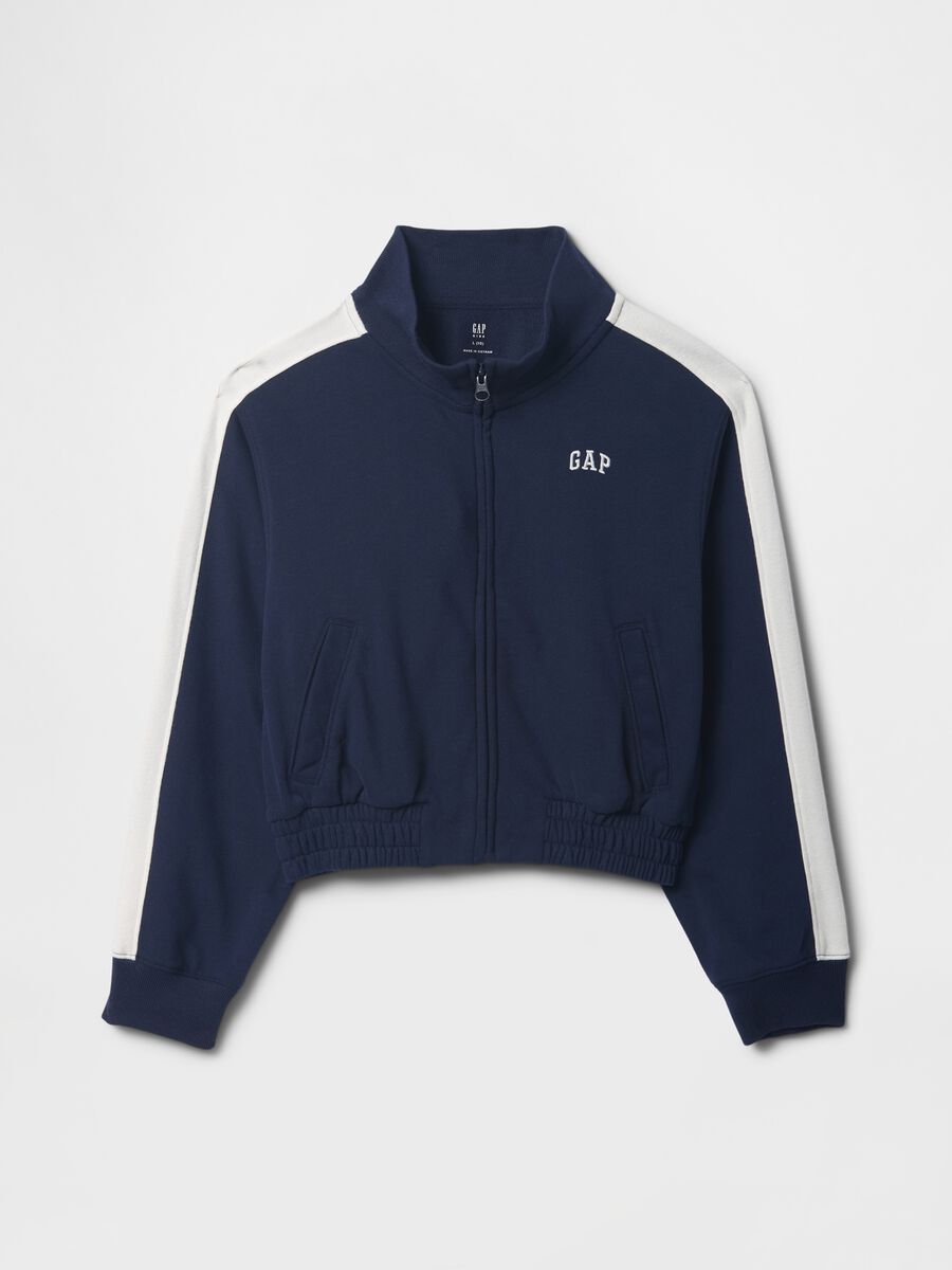 Blue zip-front hoodie for girls GAP Kids_4