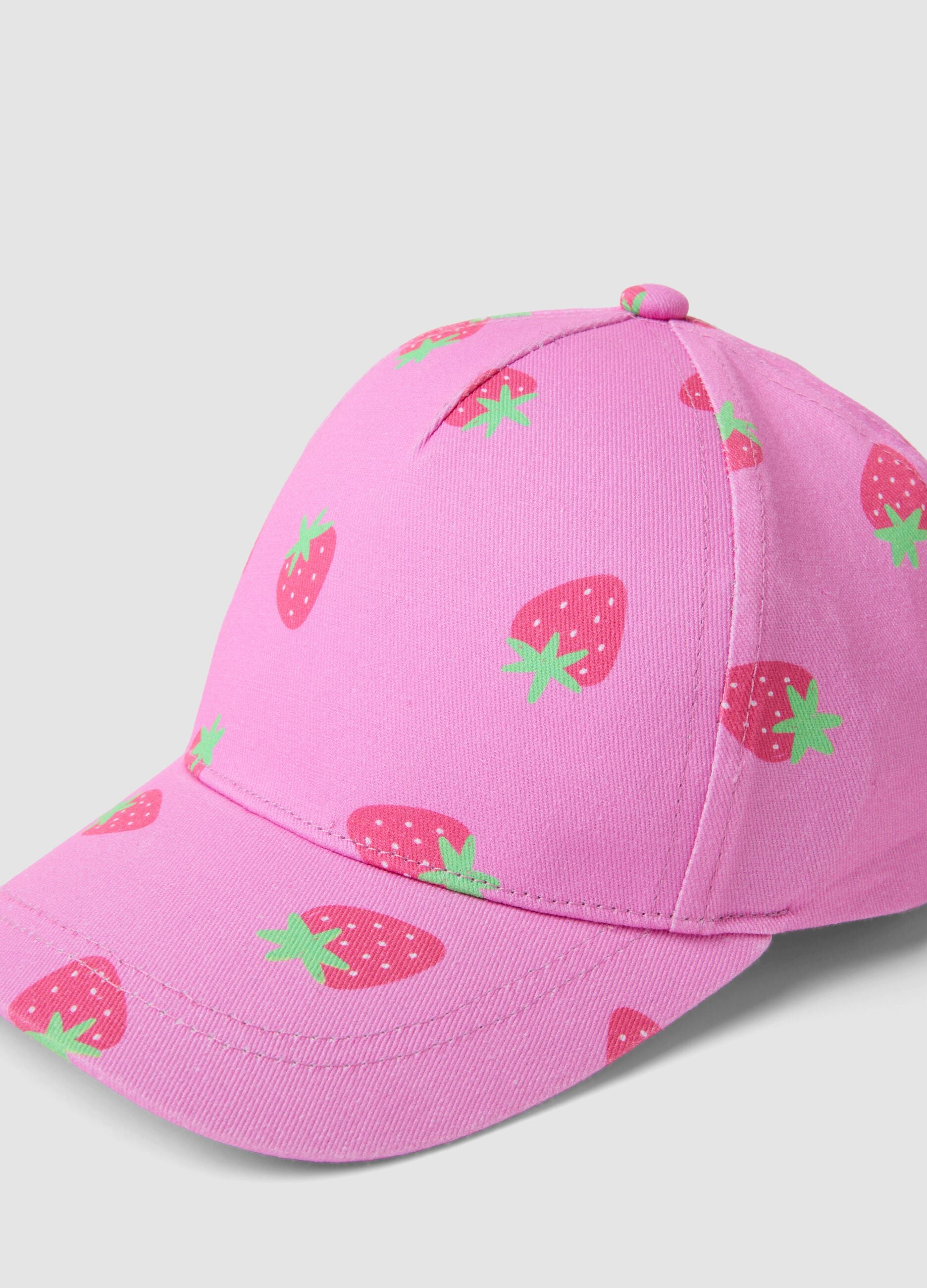 Pink pure cotton baseball cap