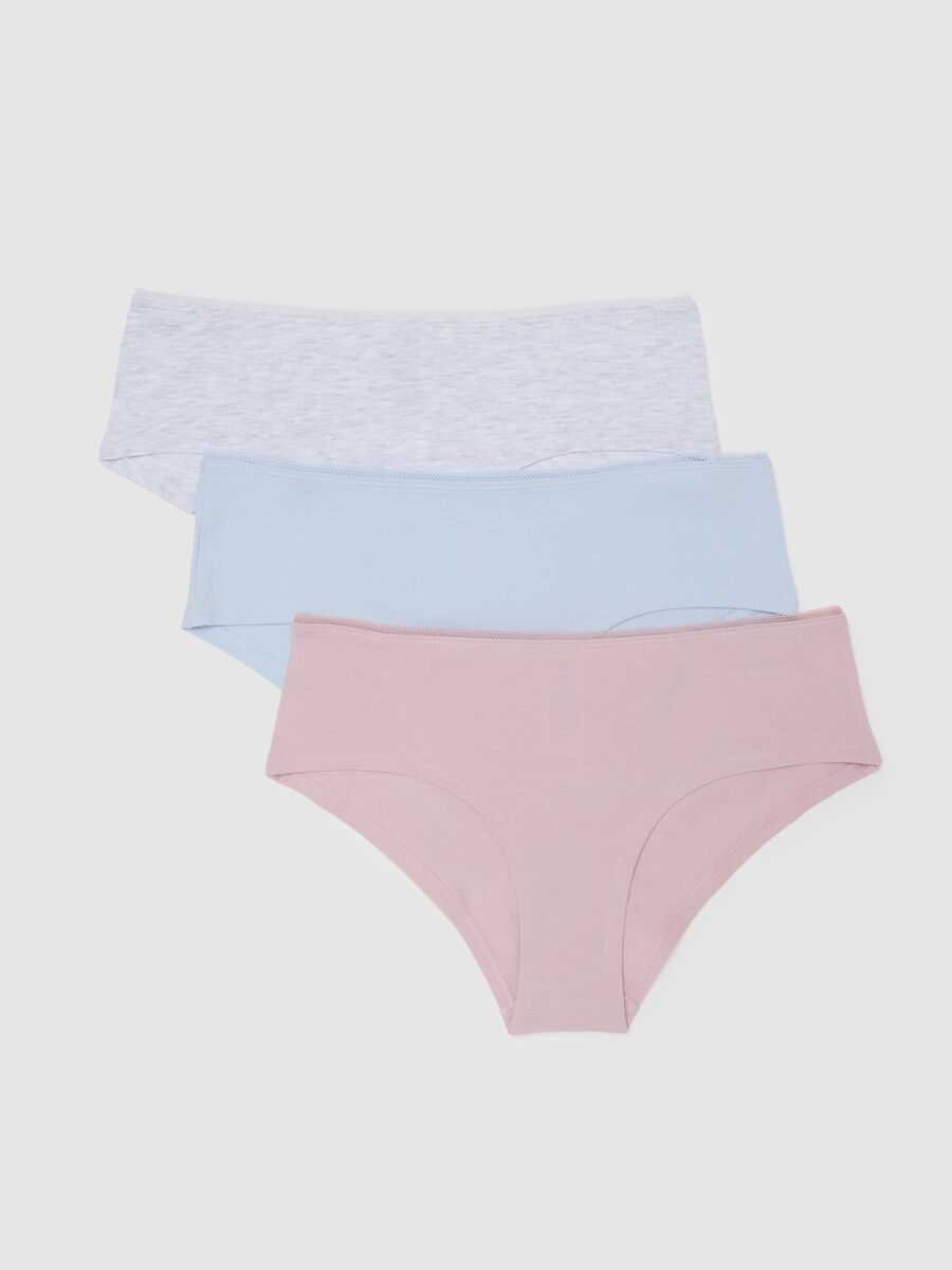 Set of three multicoloured cotton blend regular fit briefs_4