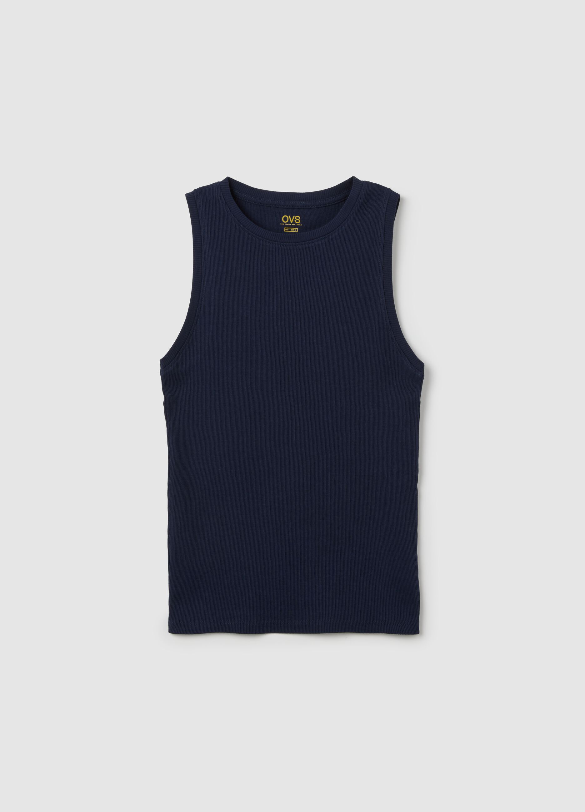 Women's Pure Cotton Blue Tank Top