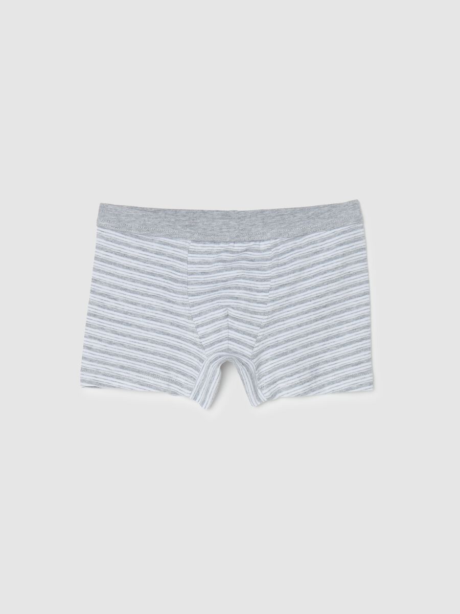 Stretch cotton boxer shorts with striped pattern_0