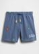 Cotton-blend shorts with robot print_0
