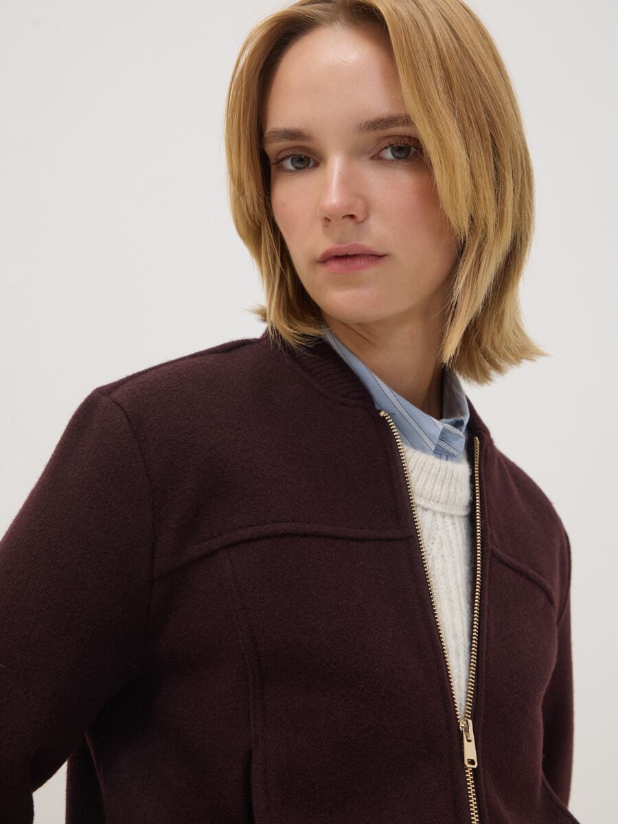 Giacca viola vinaccia regular fit con zip_2