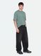 Brown cropped pure cotton T-shirt with boxy fit print_1