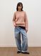 Pink ribbed stretch-wool jumper, regular fit_1