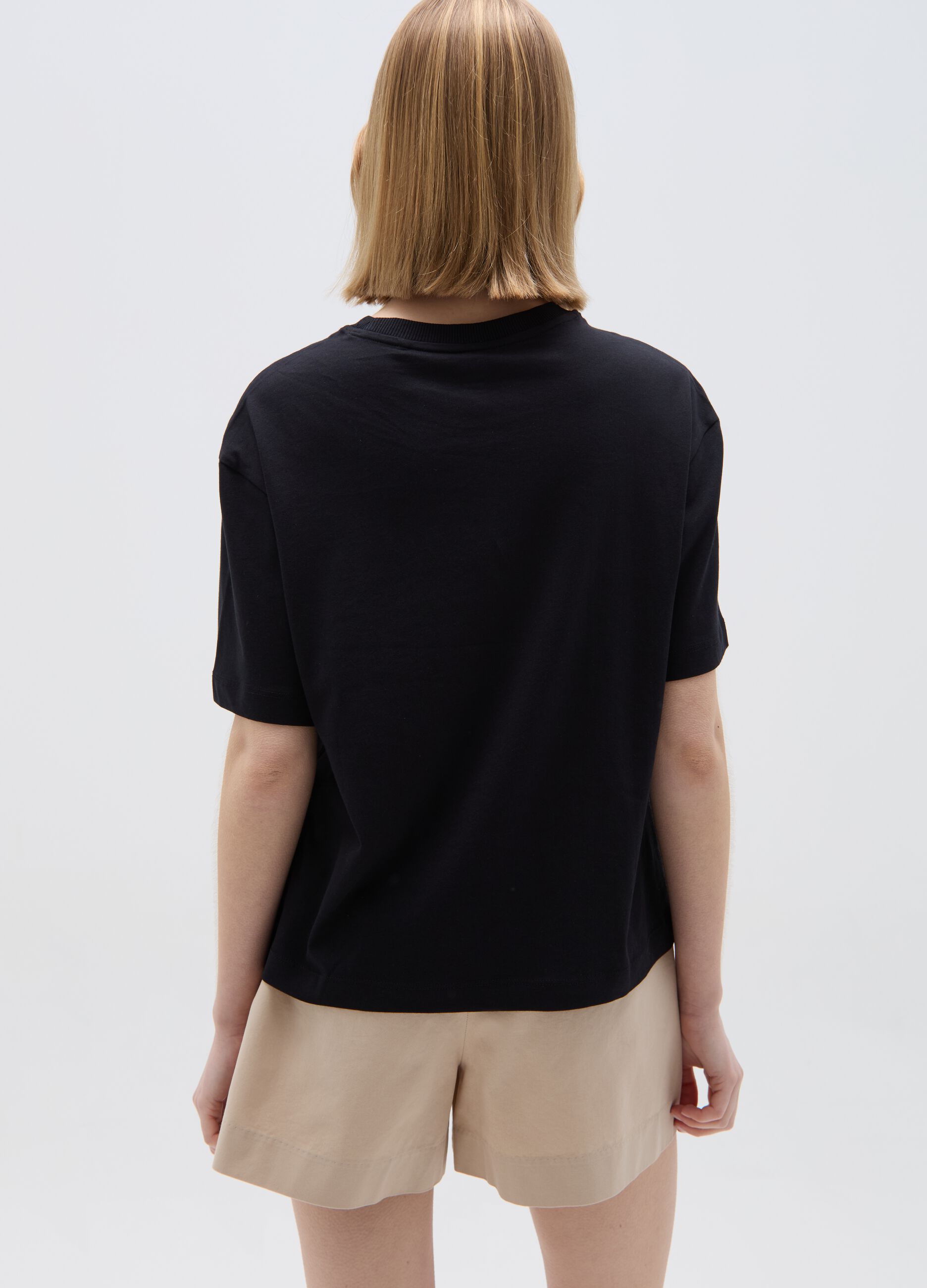 Boxy-fit T-shirt in organic cotton