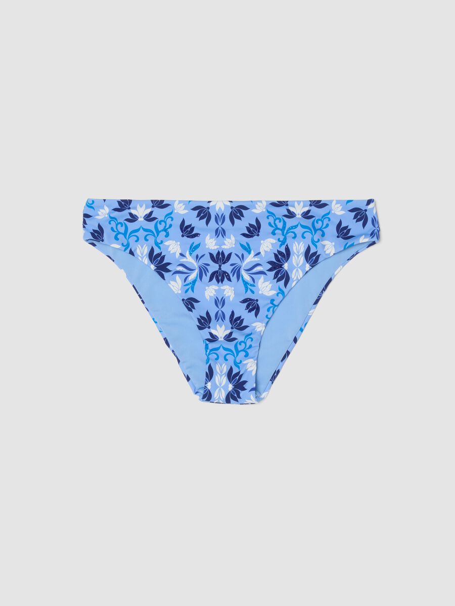 Slip bikini azzurro in tessuto elasticizzato_4