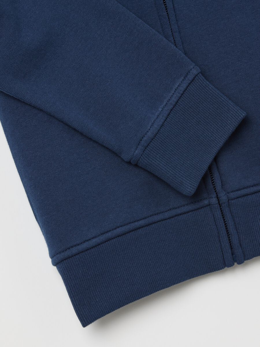 Full-zip sweatshirt in solid colour French terry_3