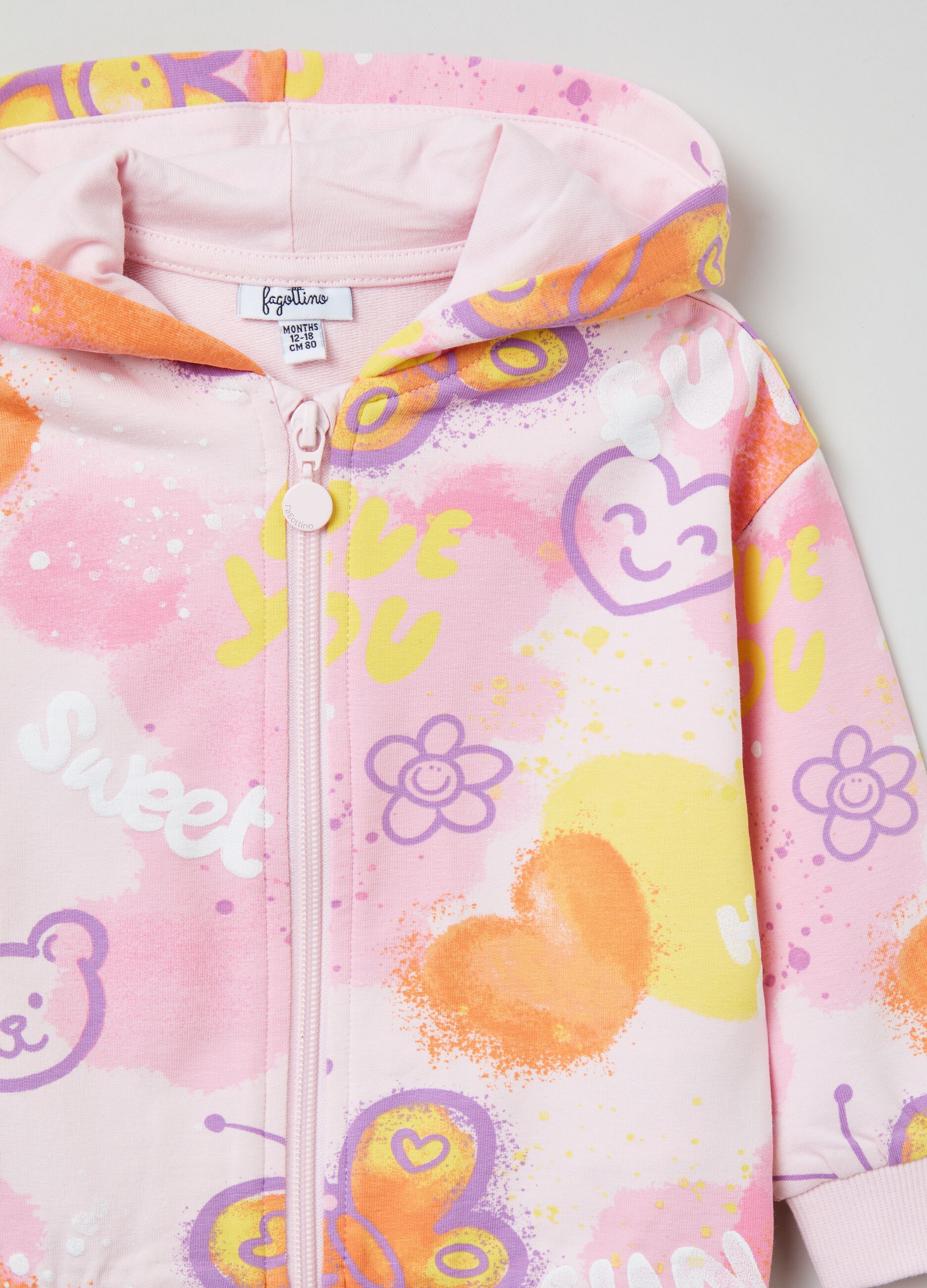 Full-zip in French Terry con cappuccio _2