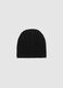 Black knitted beanie with beads_1