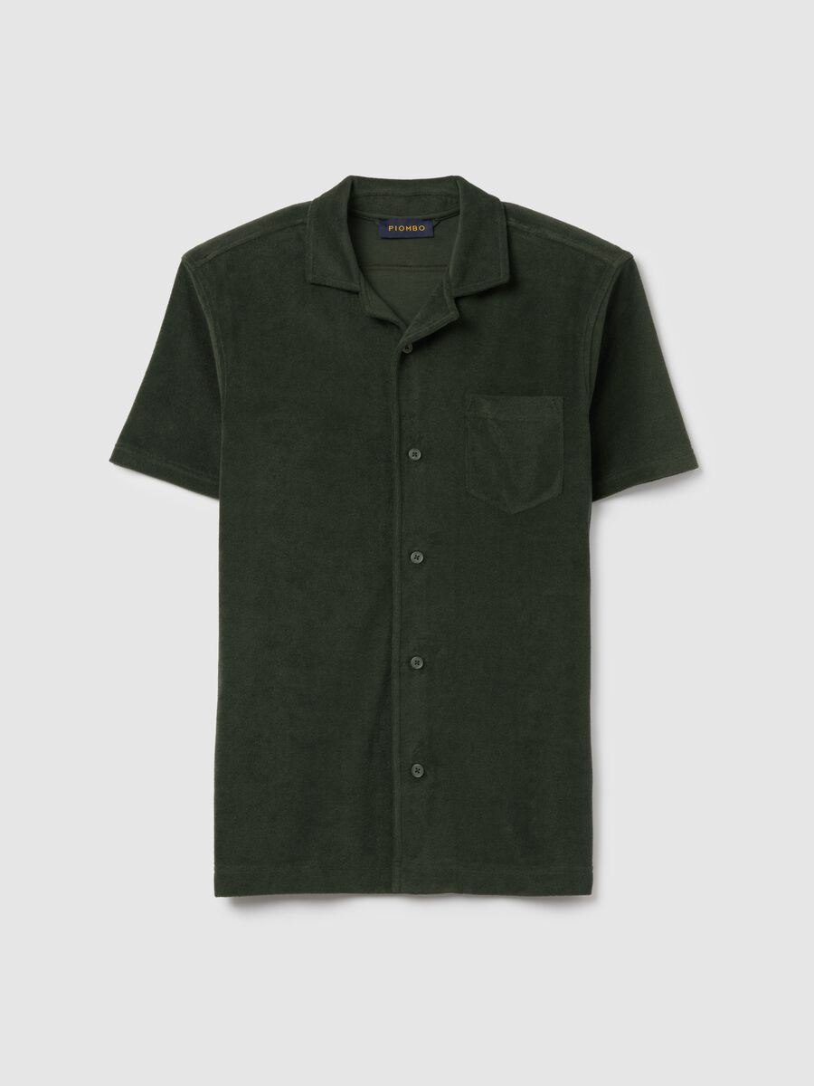 Polo shirt in chenille with pocket_4