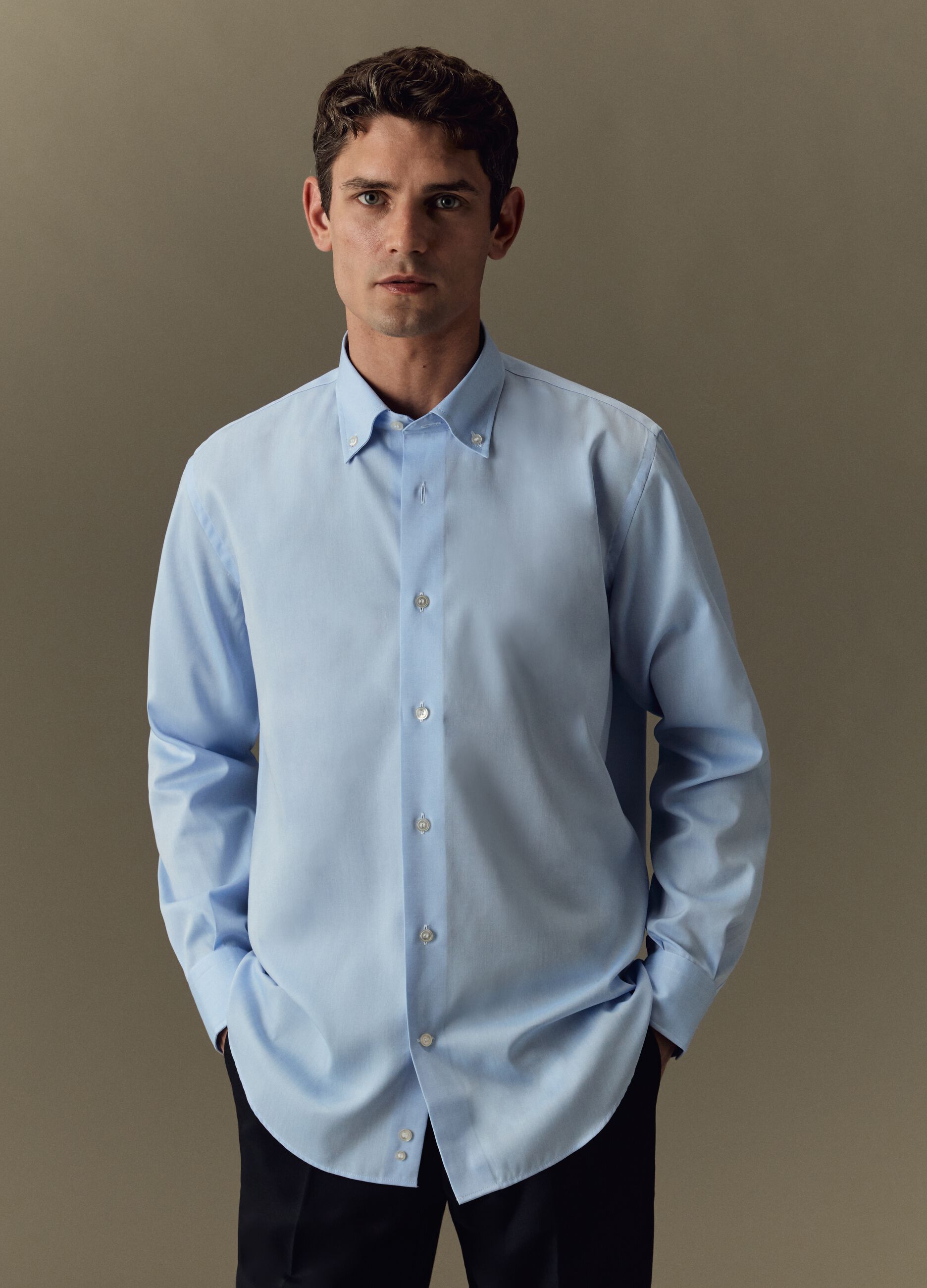 Regular-fit cotton shirt