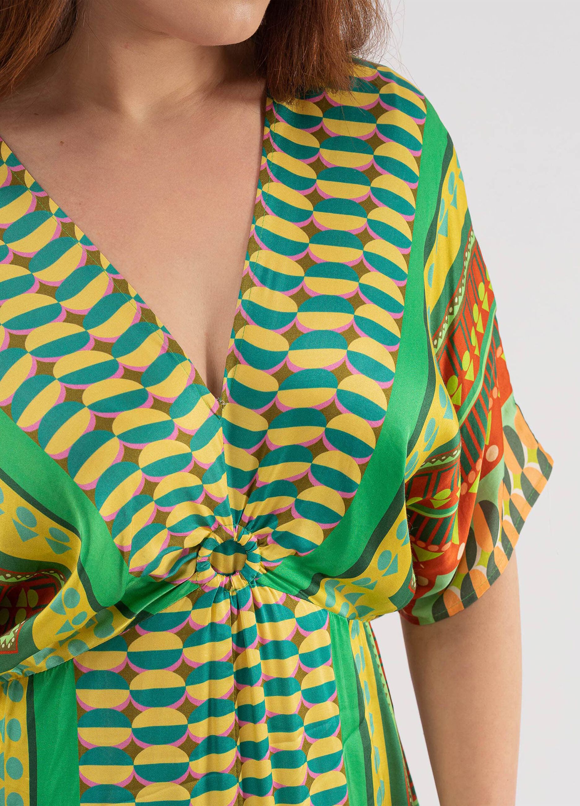 Abito lungo con stampa multicolore Curvy_3