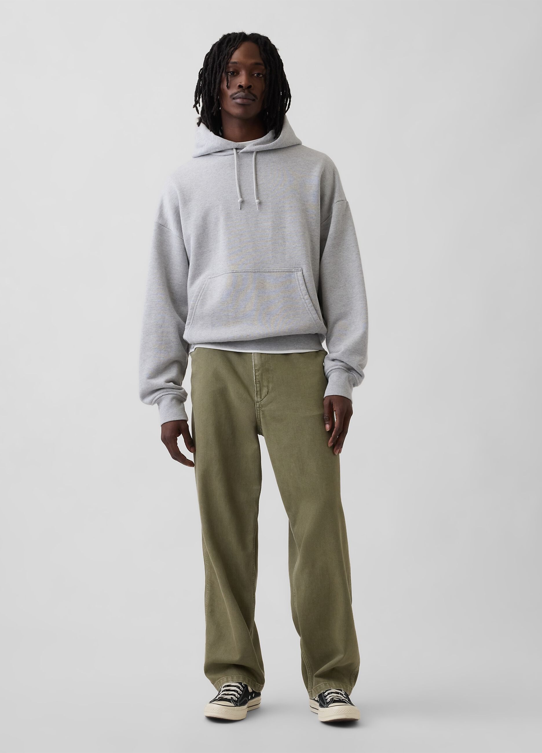 Cotton and lyocell blend trousers