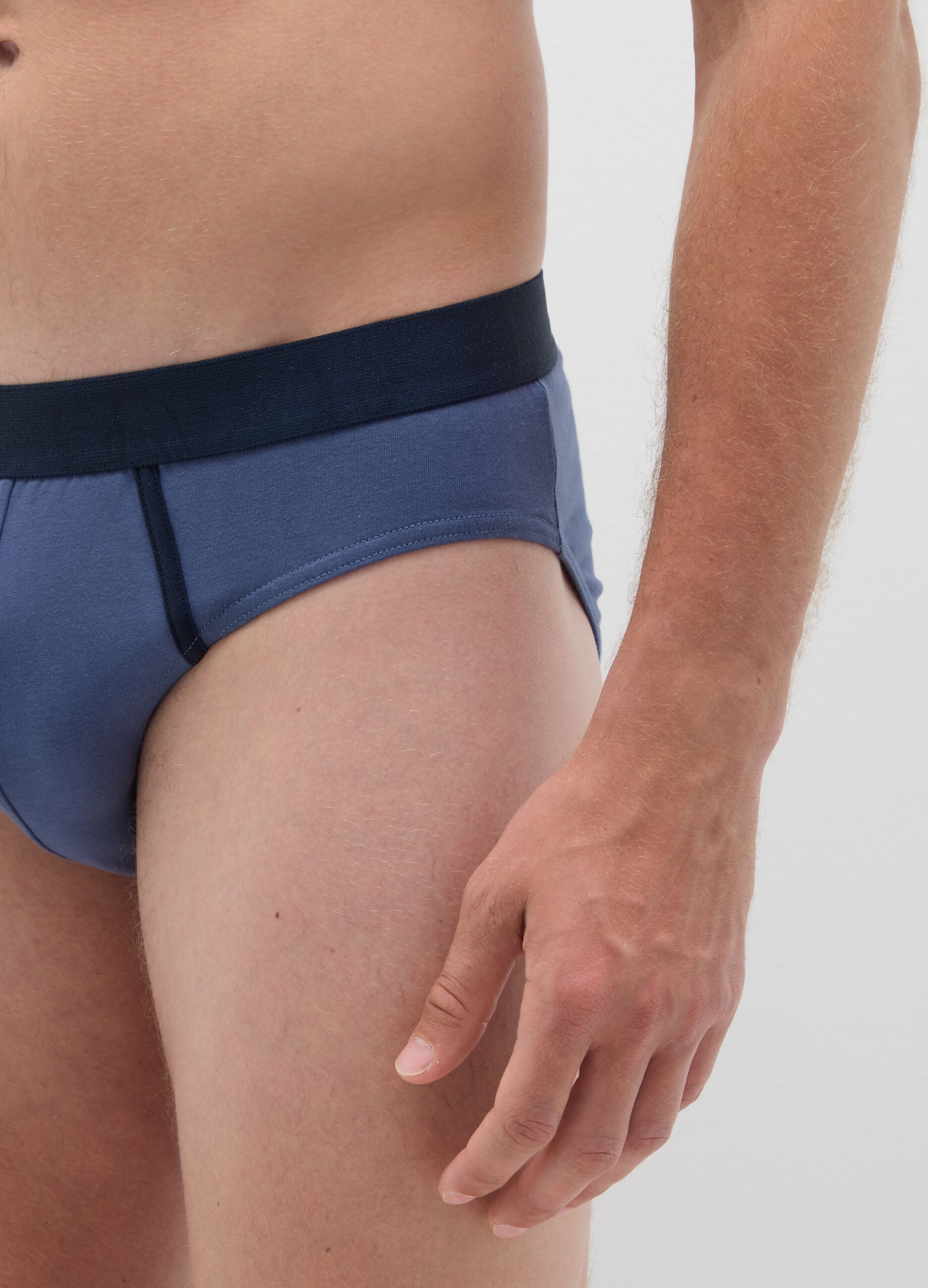 Set 3 slip da uomo in misto cotone multicolor