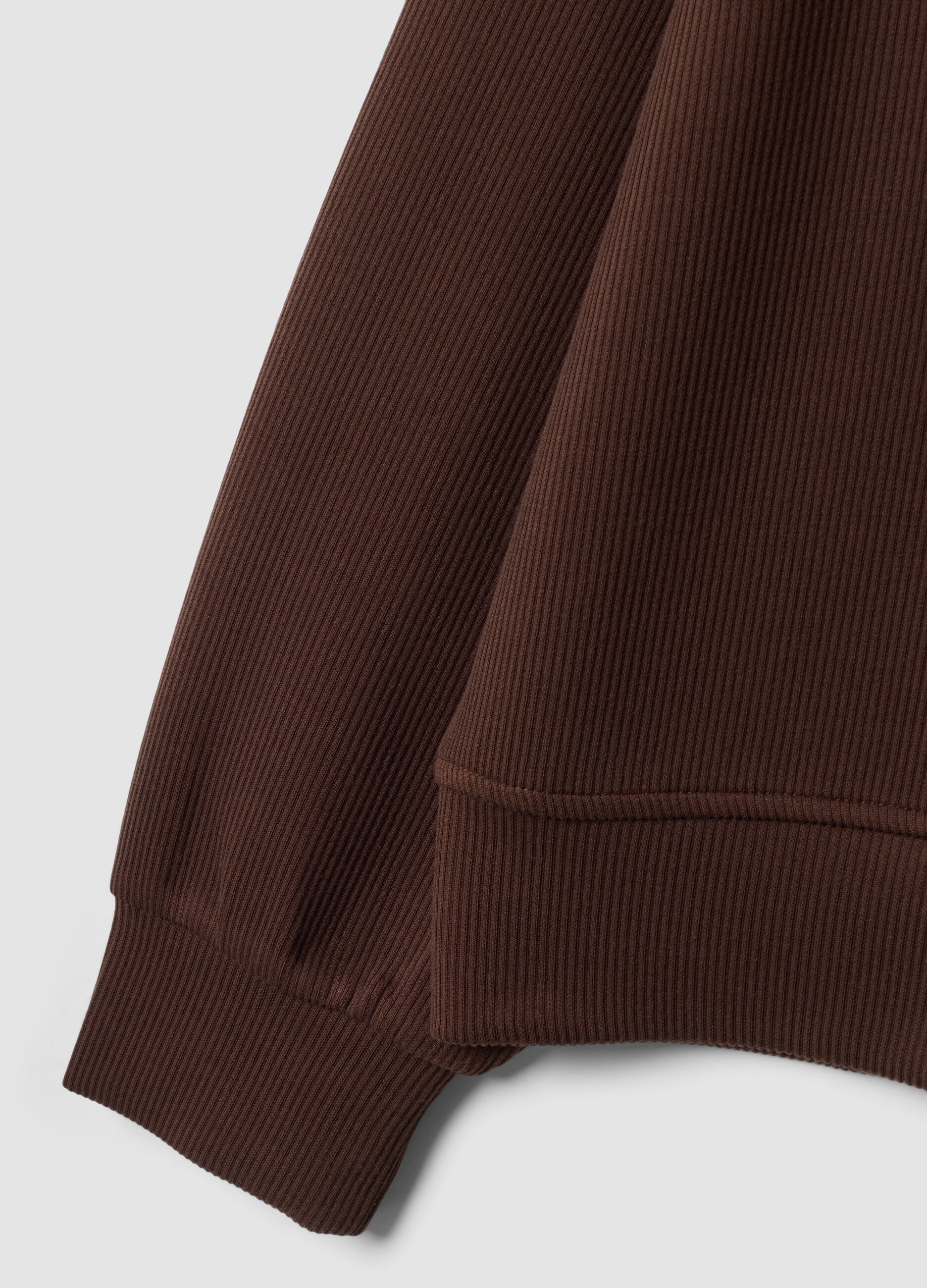 Brown stretch modal crew-neck sweatshirt ALTAVIA STUDIO