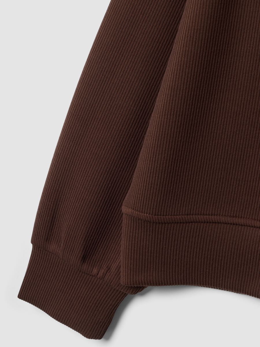 Felpa marrone in modal elasticizzato con girocollo ALTAVIA STUDIO_6