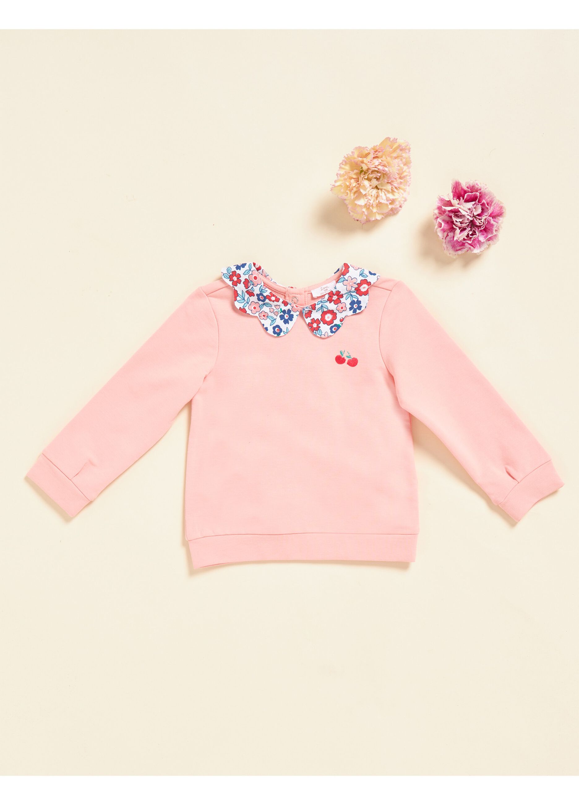 Felpa in cotone stretch con colletto IANA_0