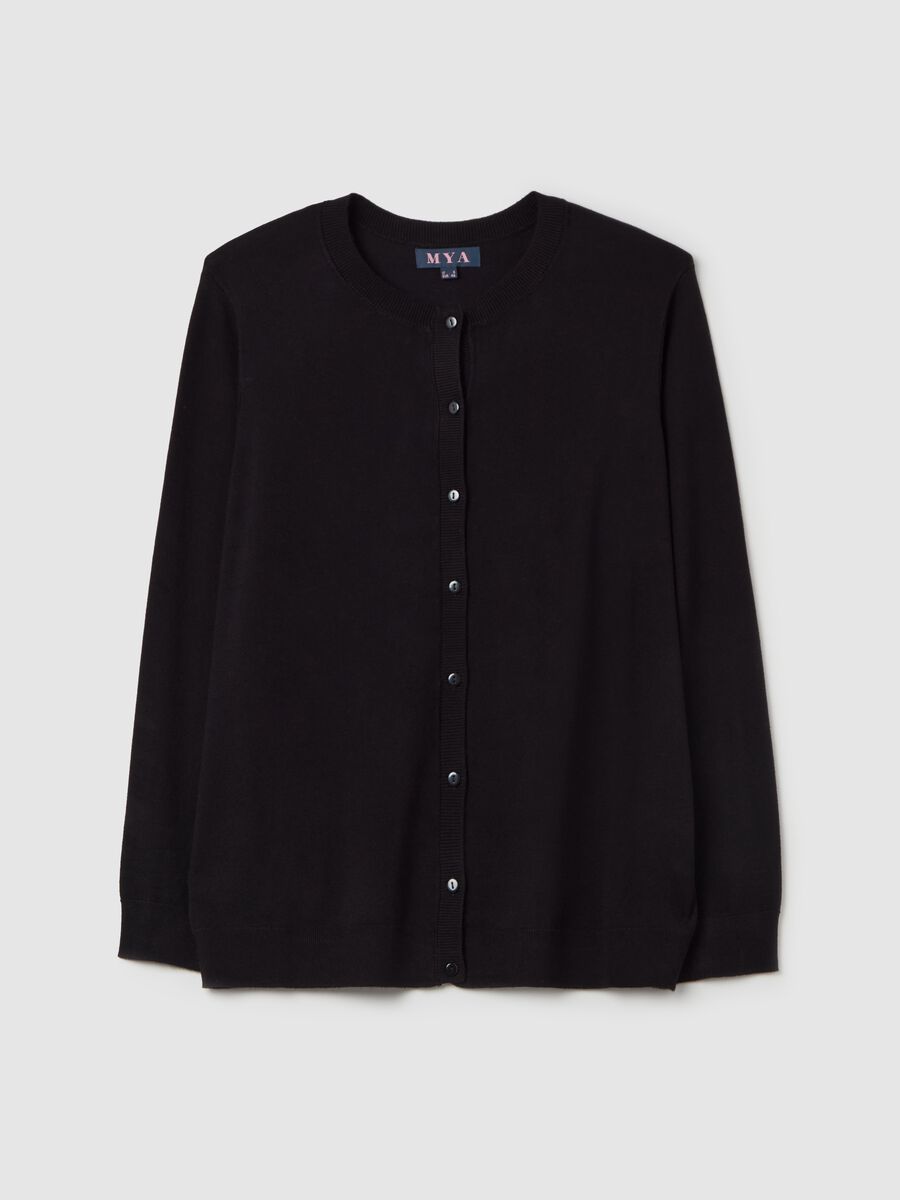 Curvy cardigan with round neck_4