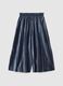 Girls' blue velour culottes with regular fit_0